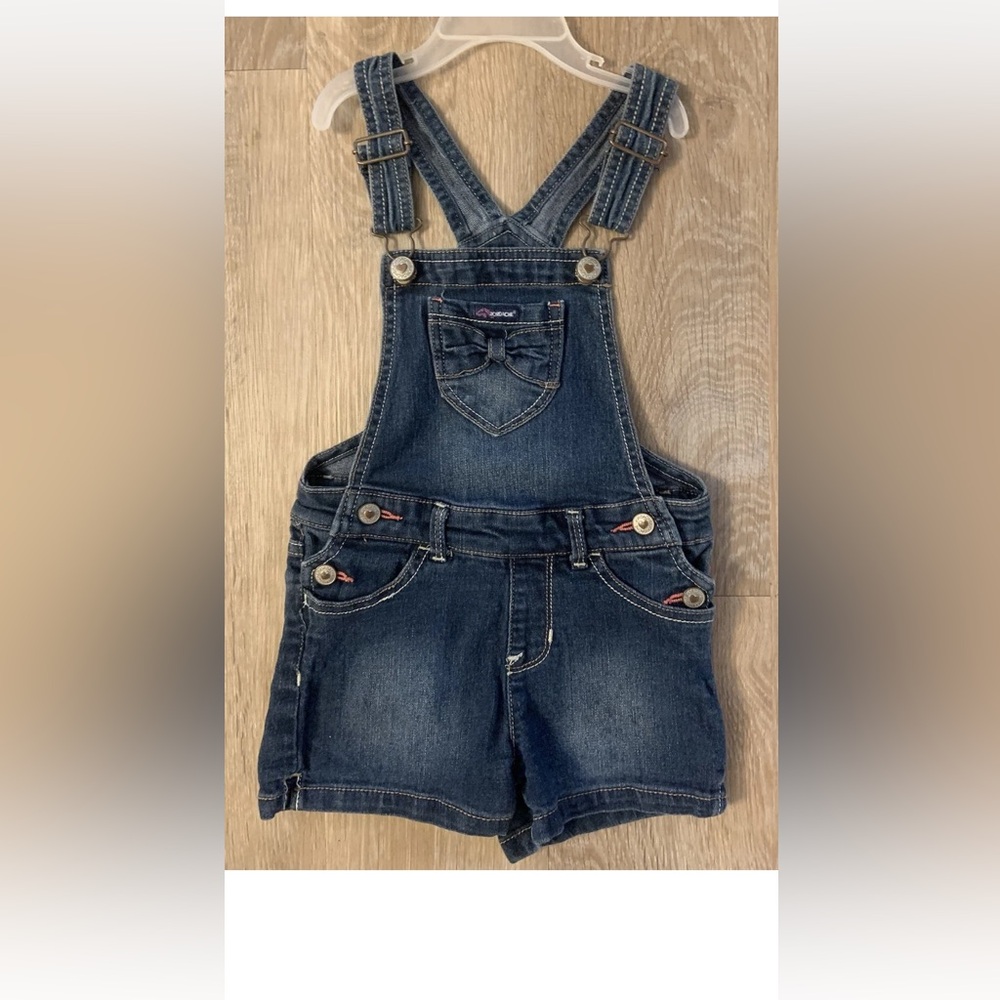 Jordache Girl’s Size 5T Dark Wash Casual Denim Shortalls